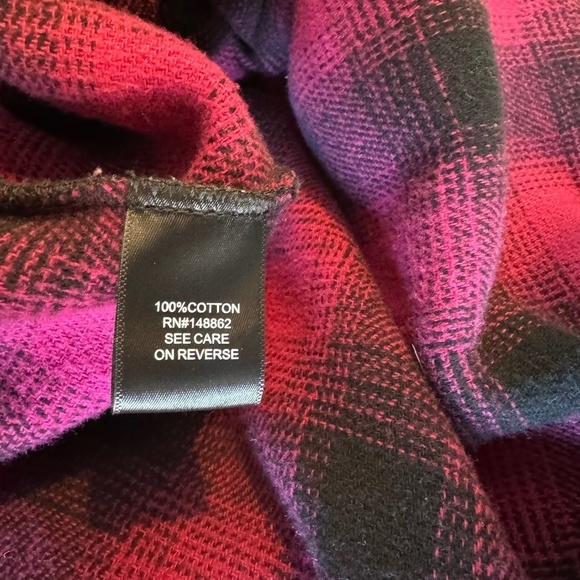 Torrid Shacket Barn Coat Checked Pink Plaid Button Front Heavyweight Cotton Sz 0 - Picture 12 of 16